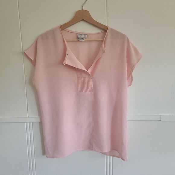 VNTG Simon Chang / Sheer Rose Blouse - Picture 2 of 7